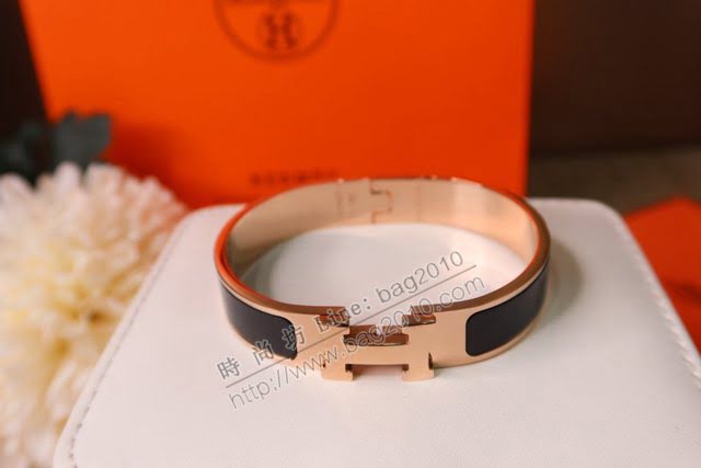 Hermes首飾品 愛馬仕CLIC琺瑯彩H手鐲 Hermes經典款男女手鐲  zgh1541